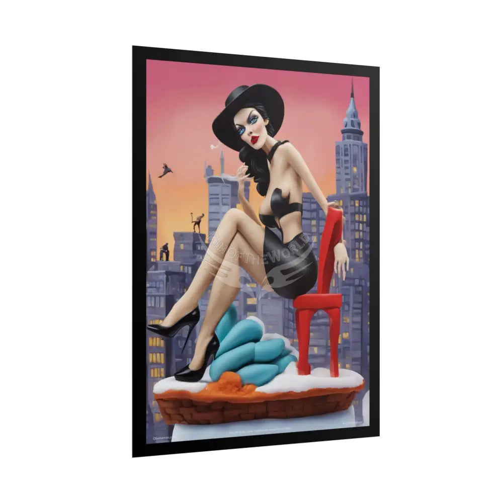 Empowered Clay Anime Girl Lady Art Fashion Giantess Stiletto (Bold & Beautiful Female Characters) — Rolled Poster Set