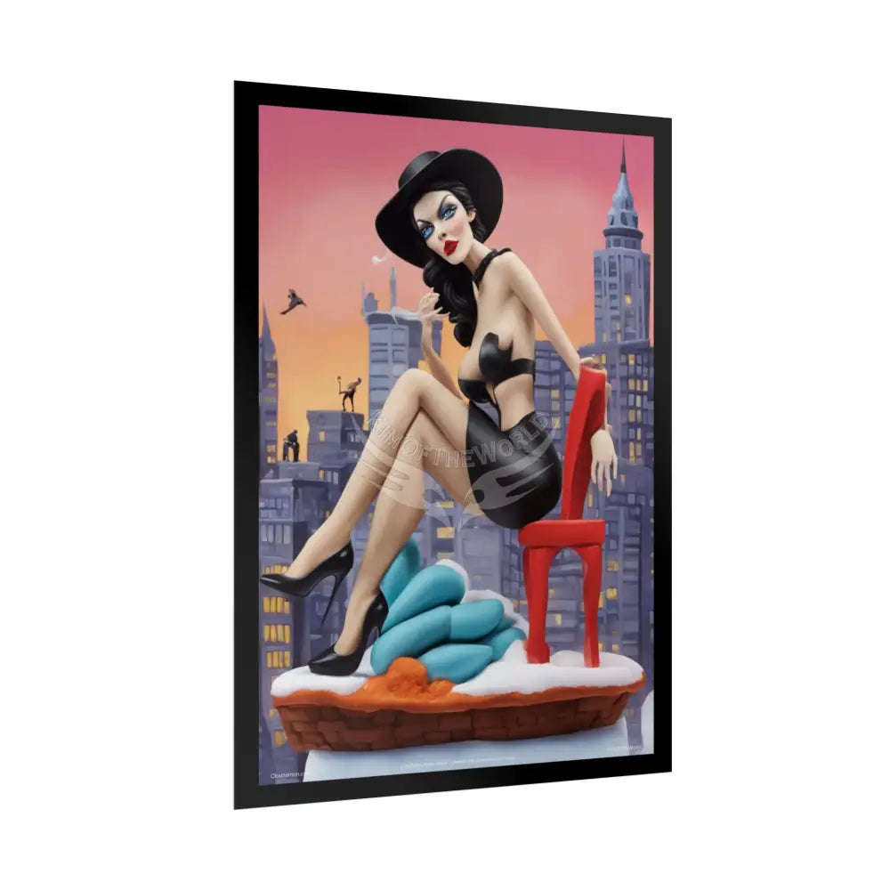 Empowered Clay Anime Girl Lady Art Fashion Giantess Stiletto (Bold & Beautiful Female Characters) — Rolled Poster Set