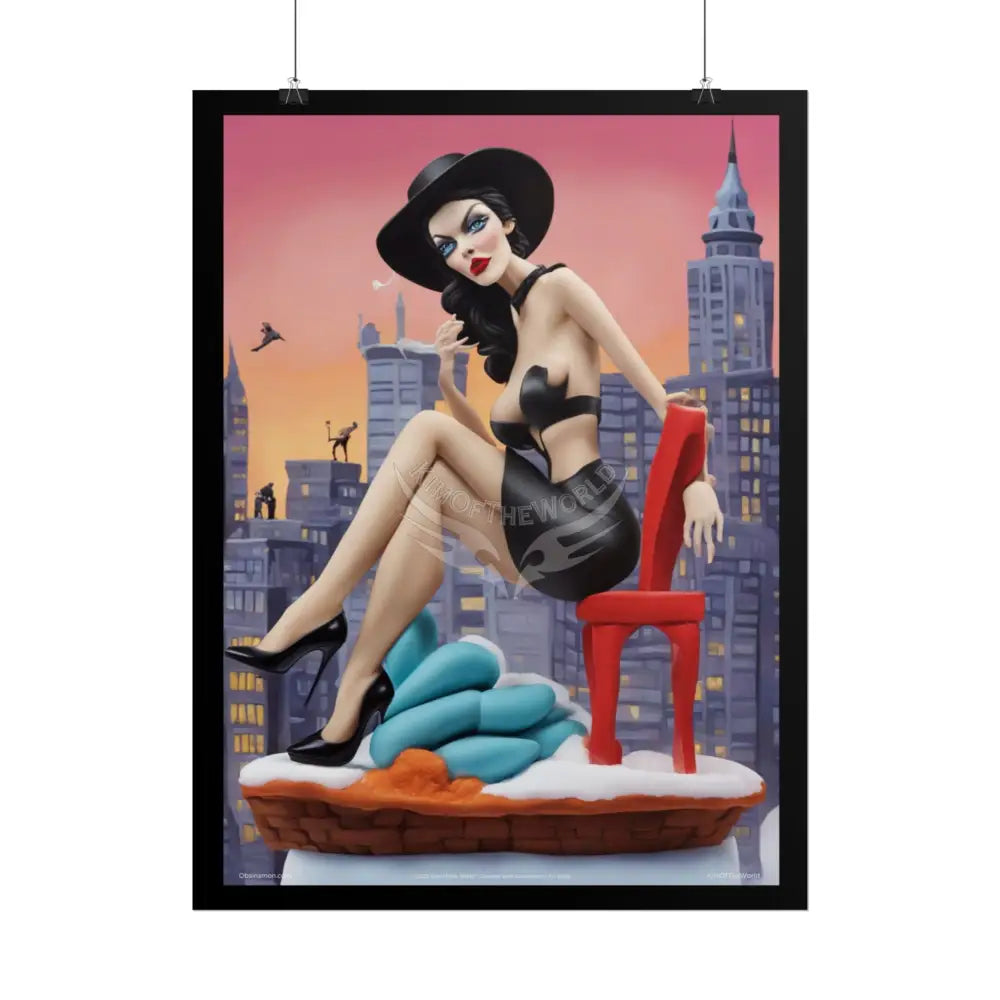 Empowered Clay Anime Girl Lady Art Fashion Giantess Stiletto (Bold & Beautiful Female Characters) — Rolled Poster Set