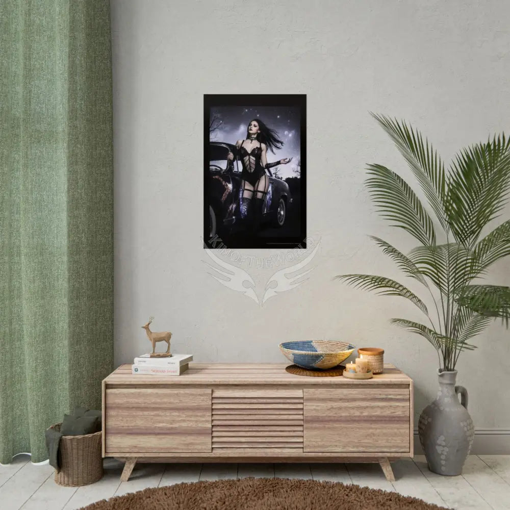 Empowered Goth Girl Women Retro Art Poster — Rolled Poster Poster