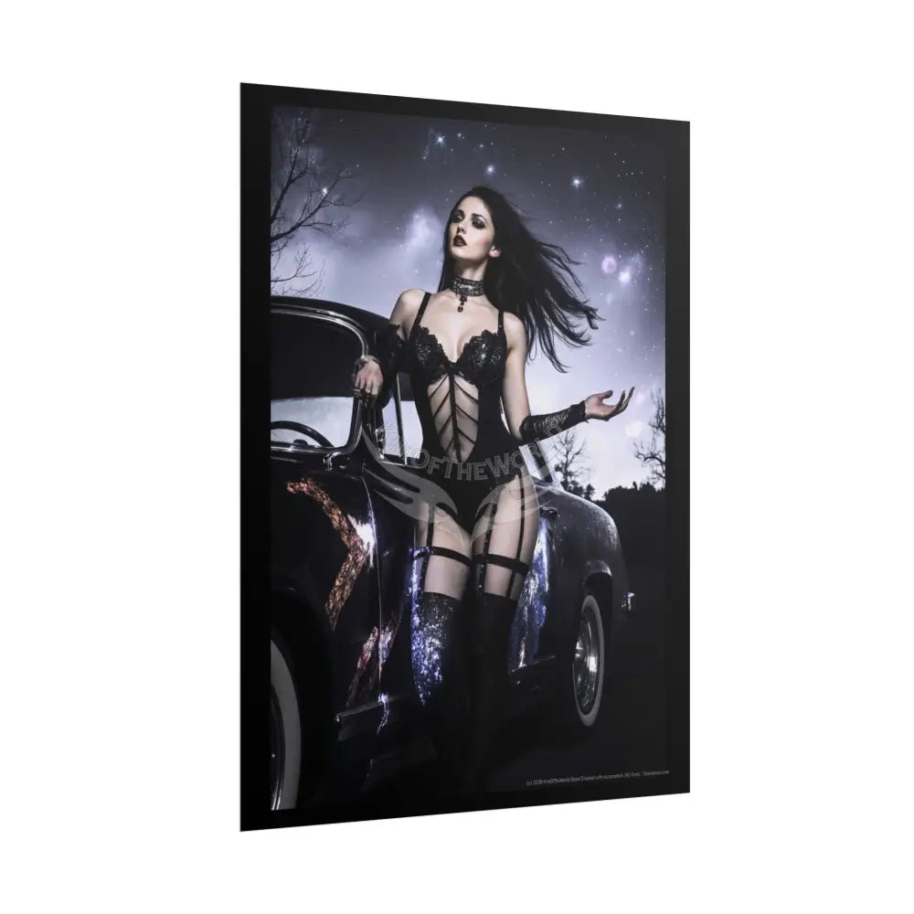 Empowered Goth Girl Women Retro Art Poster — Rolled Poster Poster