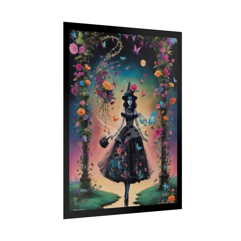 Empowered Lady Art Floral Flowers Fashion Anime Mystic Artistic Girls (Bold & Beautiful Female Characters) — Rolled