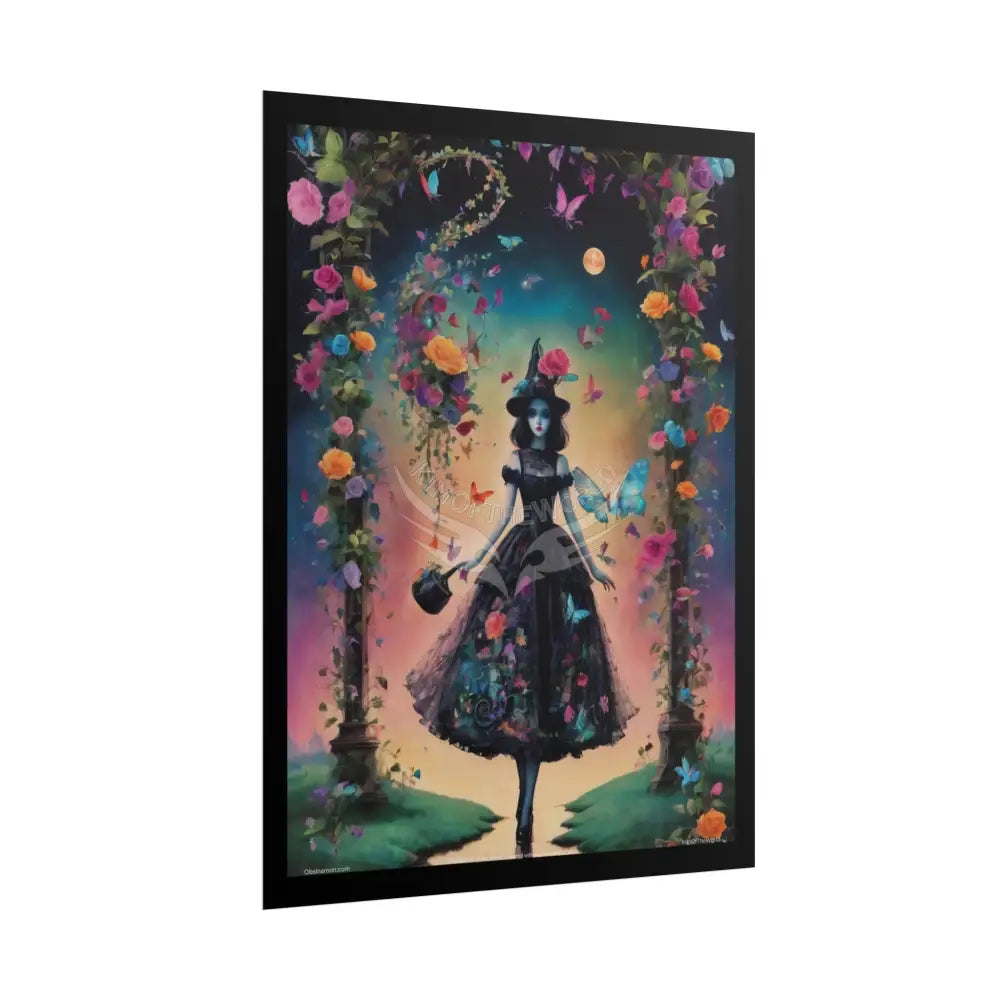 Empowered Lady Art Floral Flowers Fashion Anime Mystic Artistic Girls (Bold & Beautiful Female Characters) — Rolled