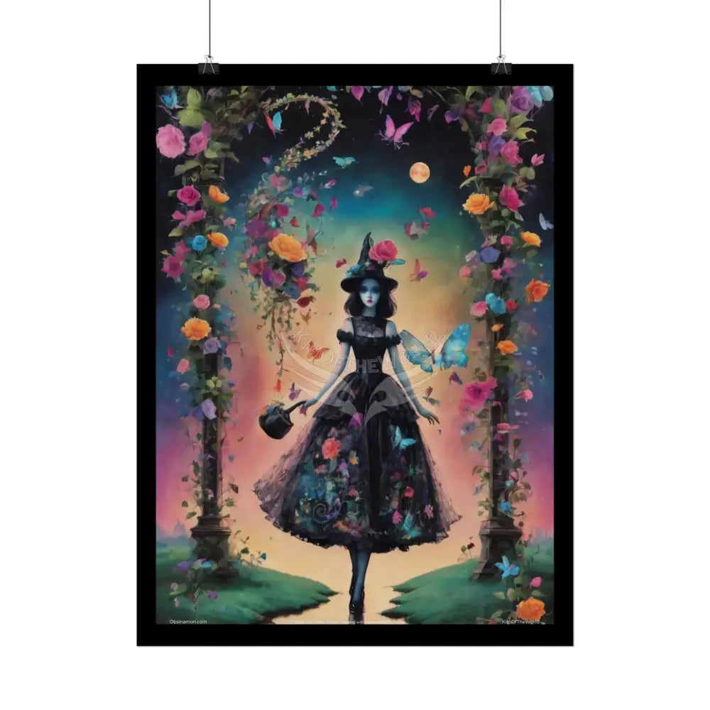 Empowered Lady Art Floral Flowers Fashion Anime Mystic Artistic Girls (Bold & Beautiful Female Characters) — Rolled