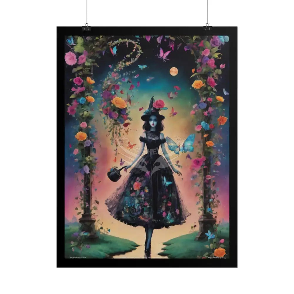 Empowered Lady Art Floral Flowers Fashion Anime Mystic Artistic Girls (Bold & Beautiful Female Characters) — Rolled