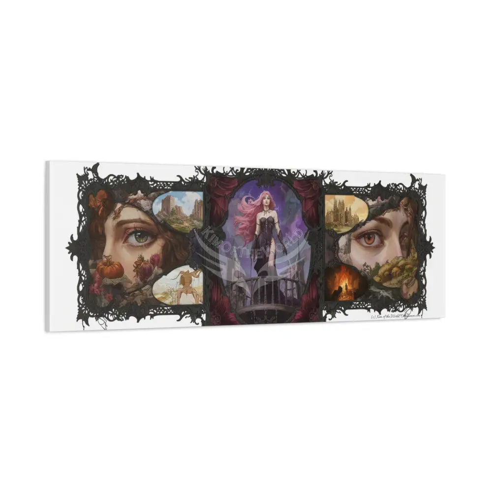 Empowered Lady Magic Window Canvas Print — Surreal Cozy Room Wall Art Canvas