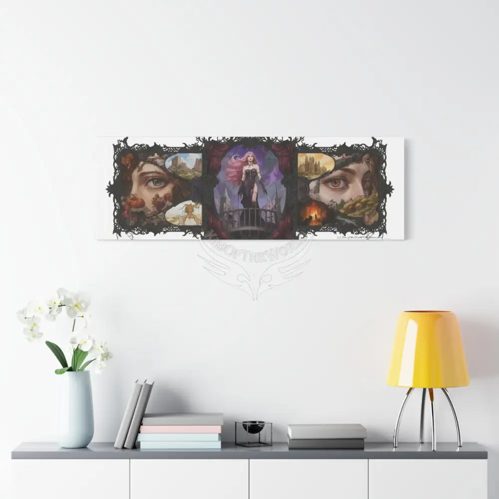 Empowered Lady Magic Window Canvas Print — Surreal Cozy Room Wall Art Canvas