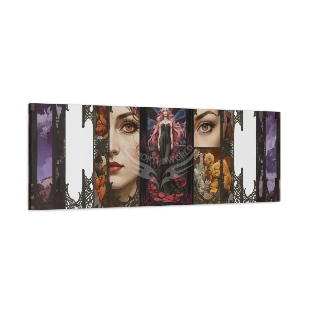 Empowered Lady Magic Window Canvas Print — Surreal Cozy Room Wall Art Canvas