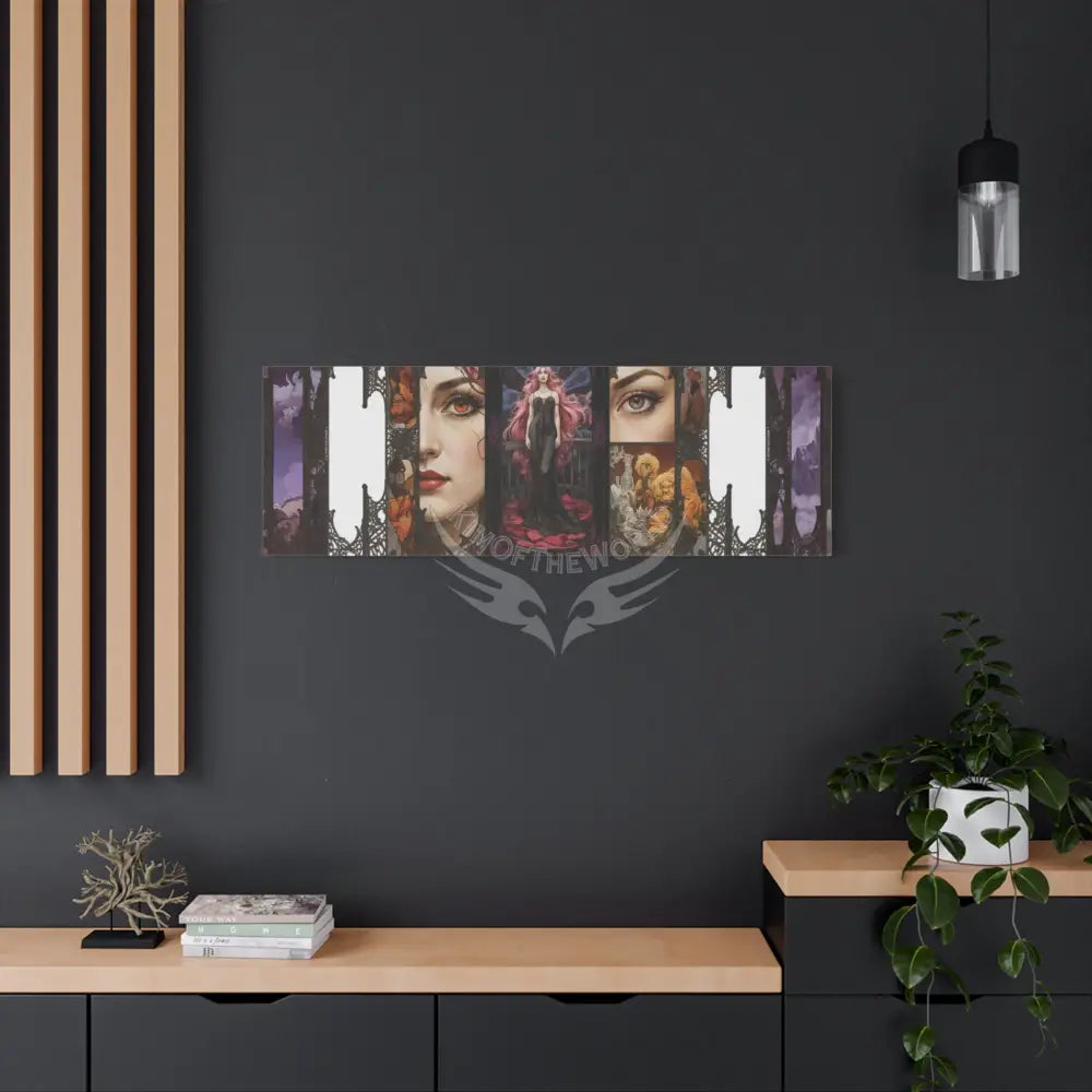 Empowered Lady Magic Window Canvas Print — Surreal Cozy Room Wall Art Canvas