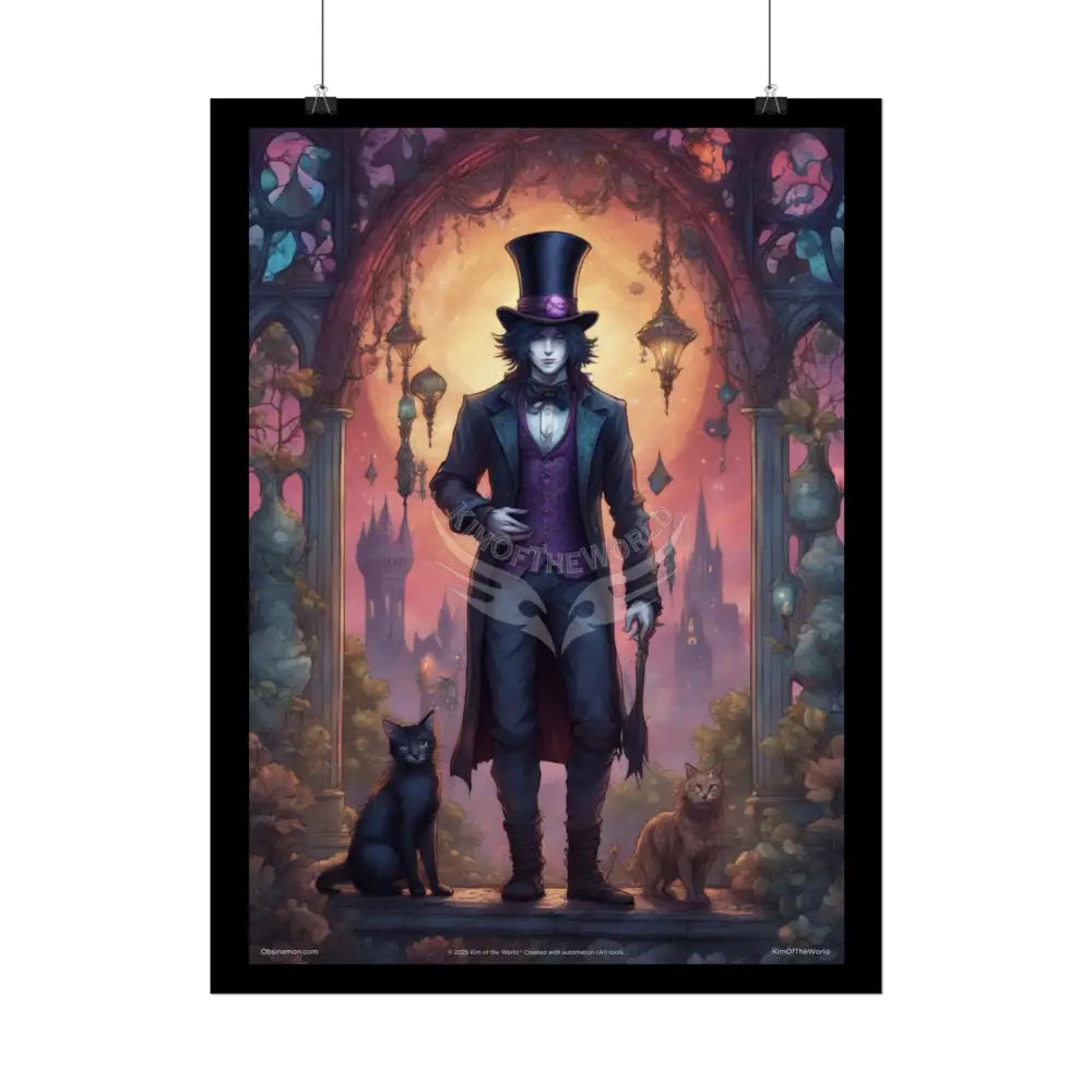 Empowered Men in Fashion Anime Gentleman Art Prints (Bold Male Characters)— Rolled Poster Set Poster
