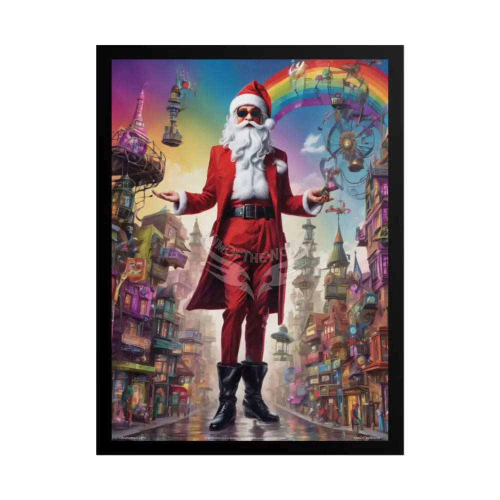 Empowered Men in Fashion Giant Holiday Christmas Santa Clause Anime Gentleman Art Prints (Bold Male Characters)— Rolled