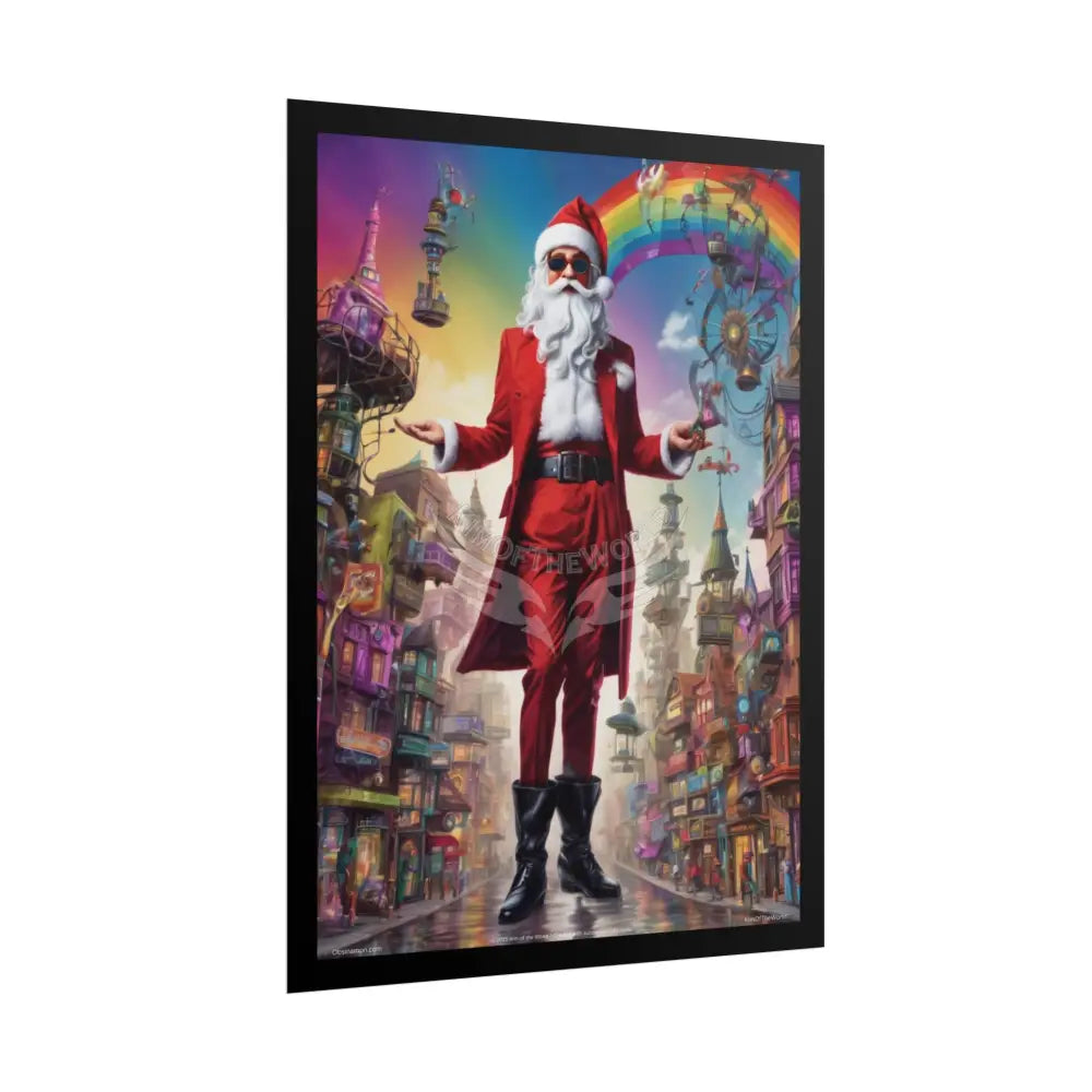Empowered Men in Fashion Giant Holiday Christmas Santa Clause Anime Gentleman Art Prints (Bold Male Characters)— Rolled