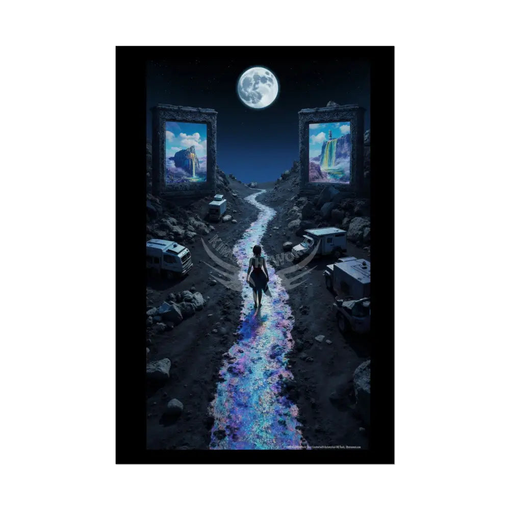 Empowered Path Surreal Poster — Dreamscape Ruins Rolled Art Print 20″ x 30″ (Vertical) / Semi Glossy Poster