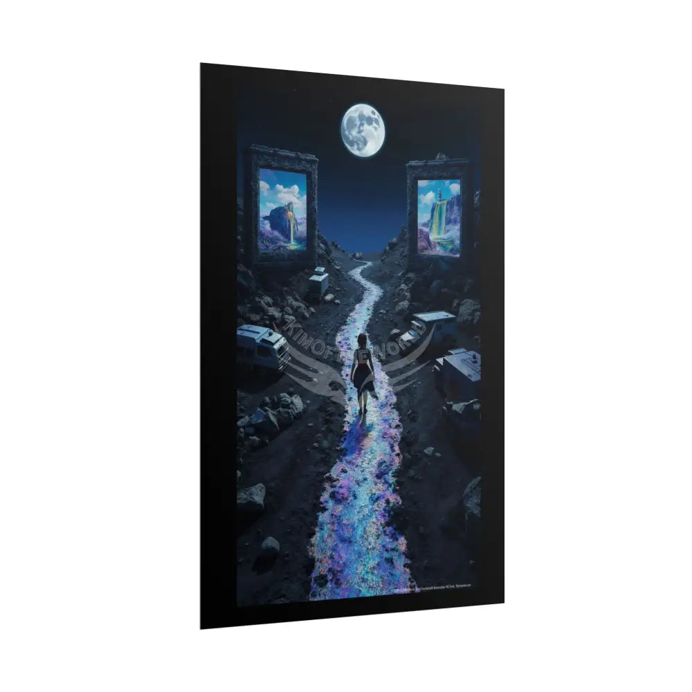 Empowered Path Surreal Poster — Dreamscape Ruins Rolled Art Print Poster