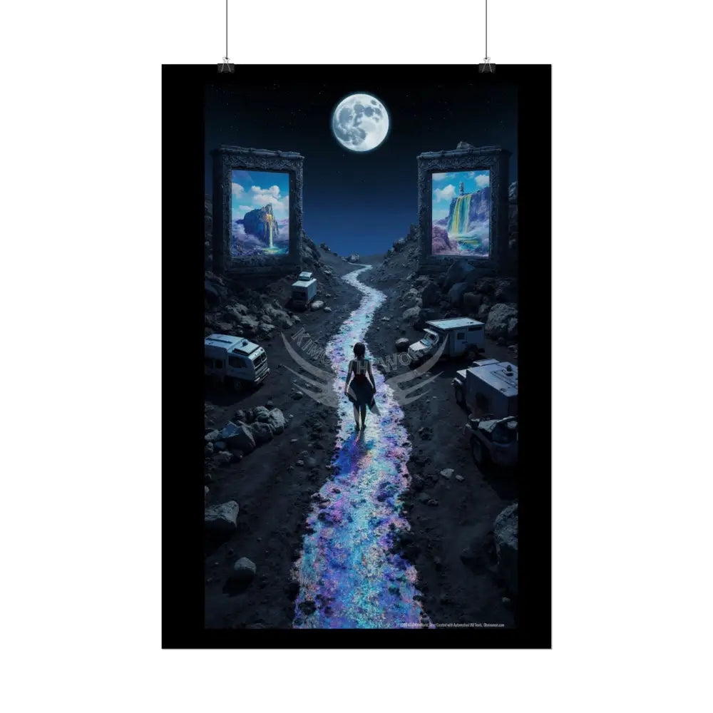 Empowered Path Surreal Poster — Dreamscape Ruins Rolled Art Print Poster