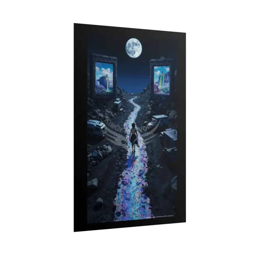 Empowered Path Surreal Poster — Dreamscape Ruins Rolled Art Print Poster