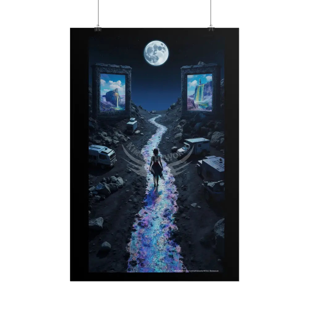 Empowered Path Surreal Poster — Dreamscape Ruins Rolled Art Print Poster