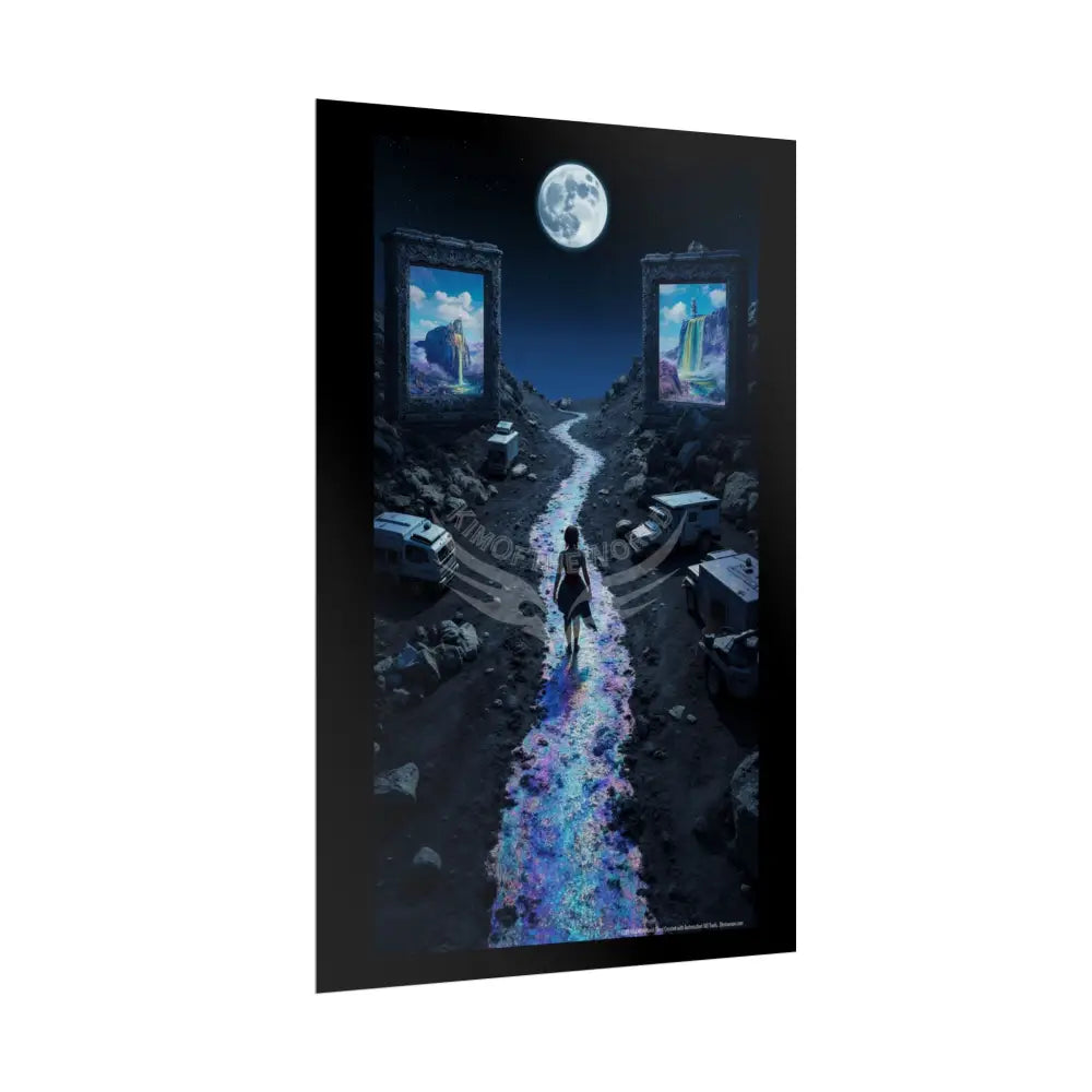 Empowered Path Surreal Poster — Dreamscape Ruins Rolled Art Print Poster