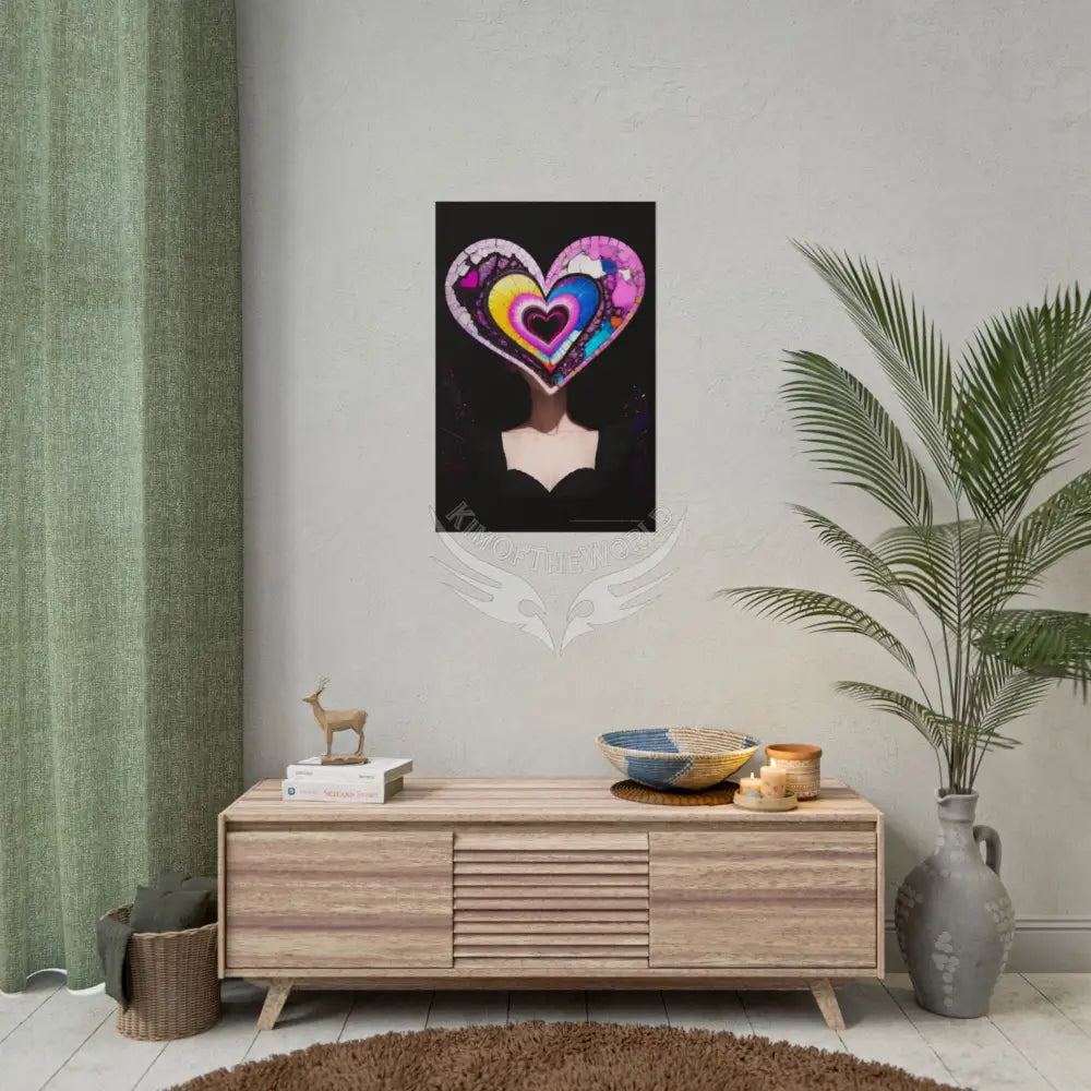 Empowered Weird Women Retro Heart Portrait of Love Art — Rolled Poster Poster
