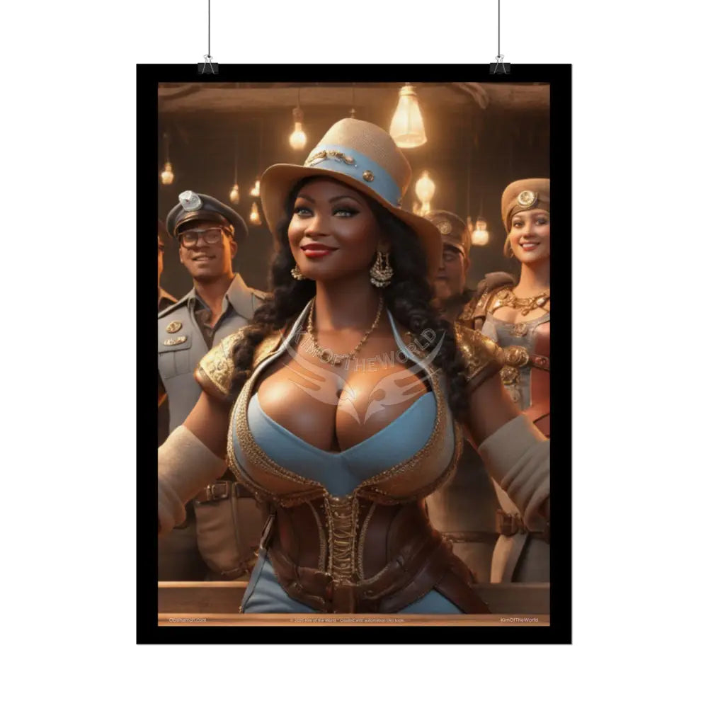 Empowered Woman Art Colorful Fashion Busty Girls (Bold & Beautiful Female Characters) — Rolled Poster Set Poster