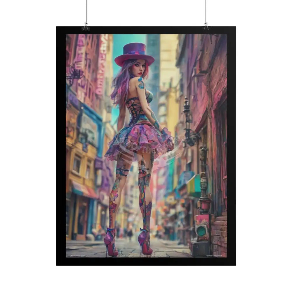 Empowered Woman Art Colorful Fashion Giantess Tall Girlfriend (Bold & Beautiful Female Characters) Weird Stiletto