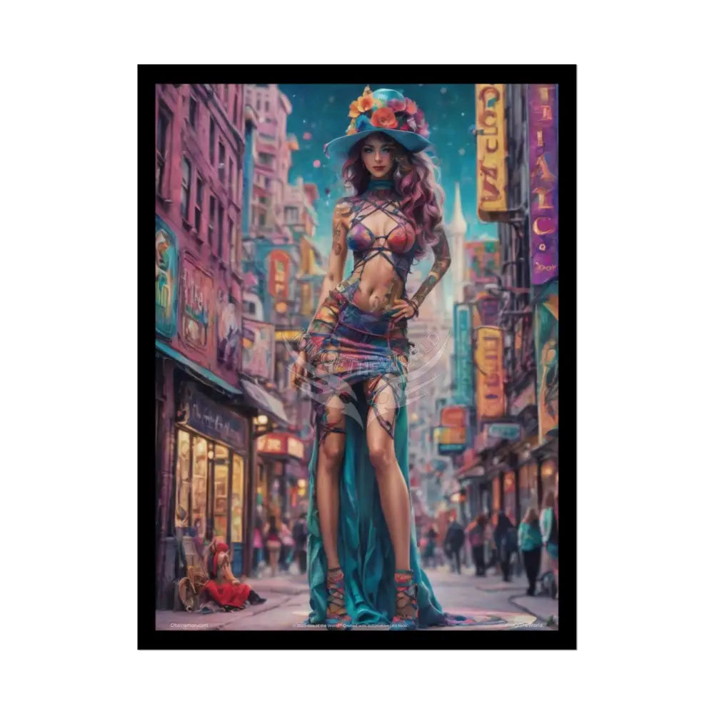 Empowered Woman Art Colorful Fashion Giantess Tall Girlfriend (Bold & Beautiful Female Characters) Weird Stiletto