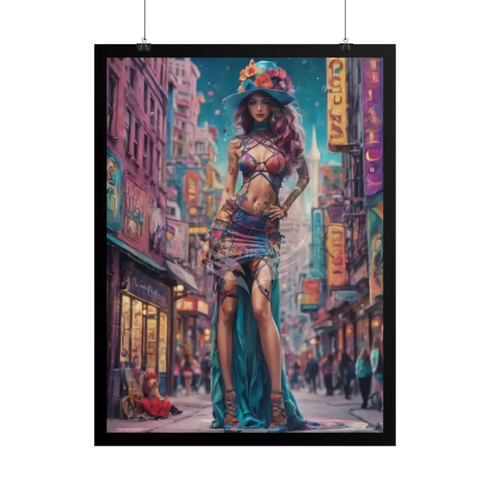 Empowered Woman Art Colorful Fashion Giantess Tall Girlfriend (Bold & Beautiful Female Characters) Weird Stiletto