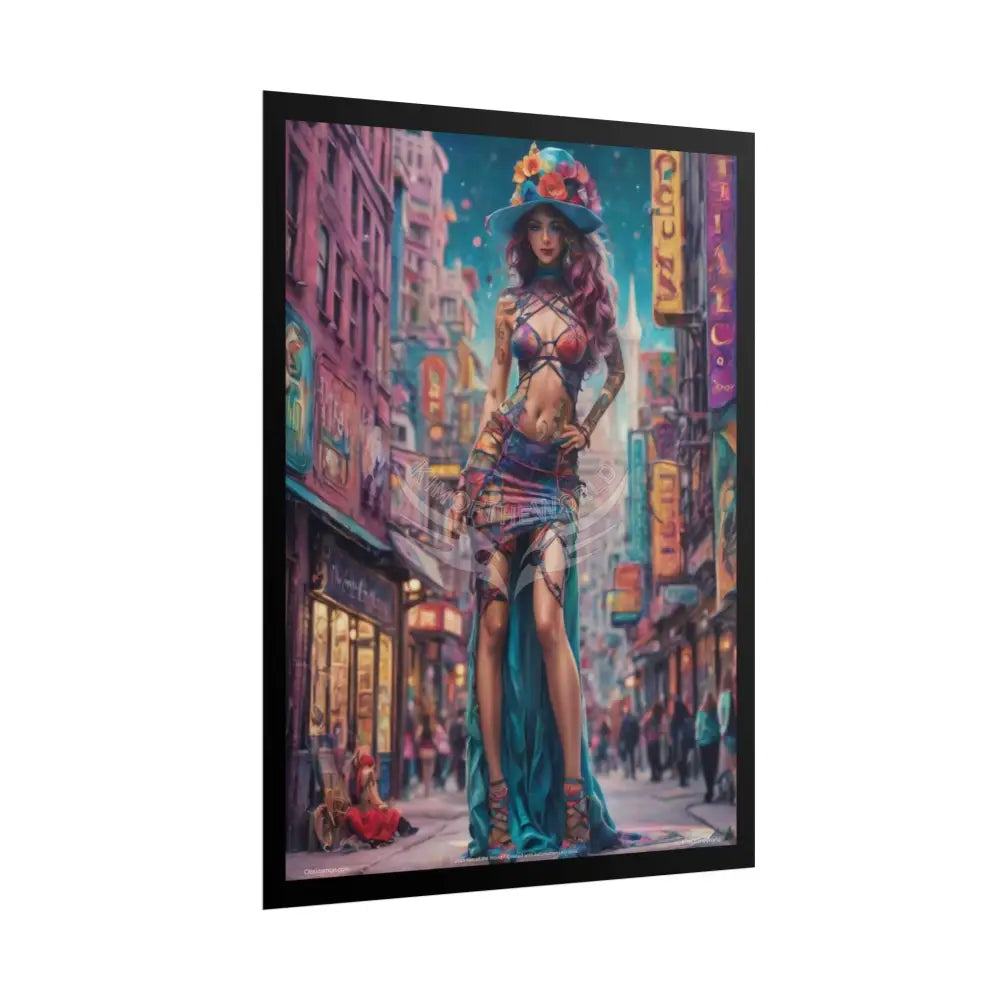 Empowered Woman Art Colorful Fashion Giantess Tall Girlfriend (Bold & Beautiful Female Characters) Weird Stiletto