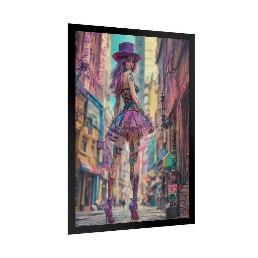 Empowered Woman Art Colorful Fashion Giantess Tall Girlfriend (Bold & Beautiful Female Characters) Weird Stiletto