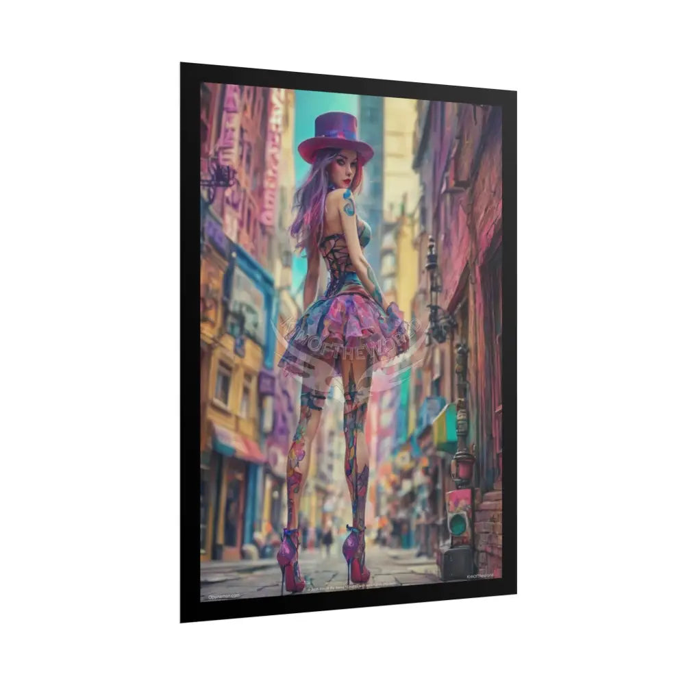 Empowered Woman Art Colorful Fashion Giantess Tall Girlfriend (Bold & Beautiful Female Characters) Weird Stiletto