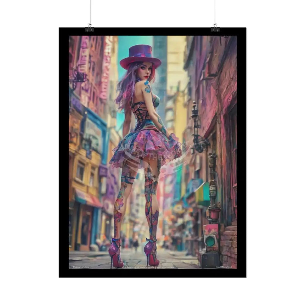 Empowered Woman Art Colorful Fashion Giantess Tall Girlfriend (Bold & Beautiful Female Characters) Weird Stiletto