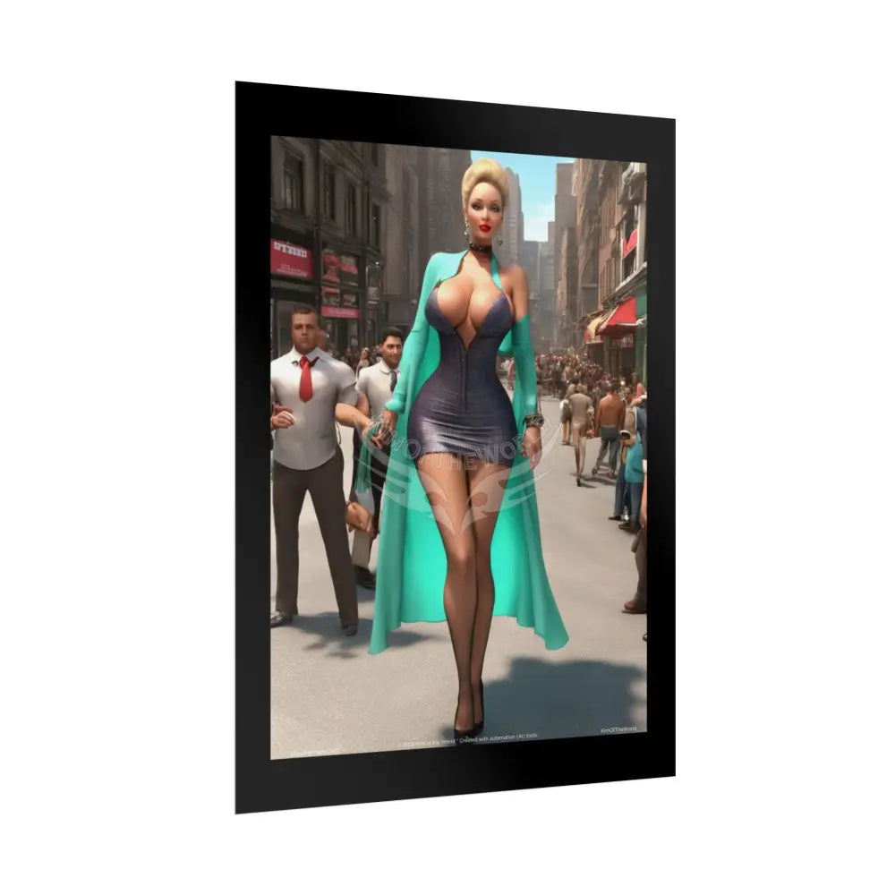 Empowered Women AI Girlfriend Art Prints (Bold Female Characters)— Rolled Poster Set Poster