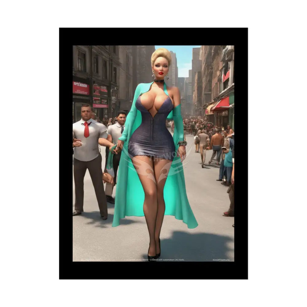 Empowered Women AI Girlfriend Art Prints (Bold Female Characters)— Rolled Poster Set 18″ x 24″ (Vertical) / Semi Glossy