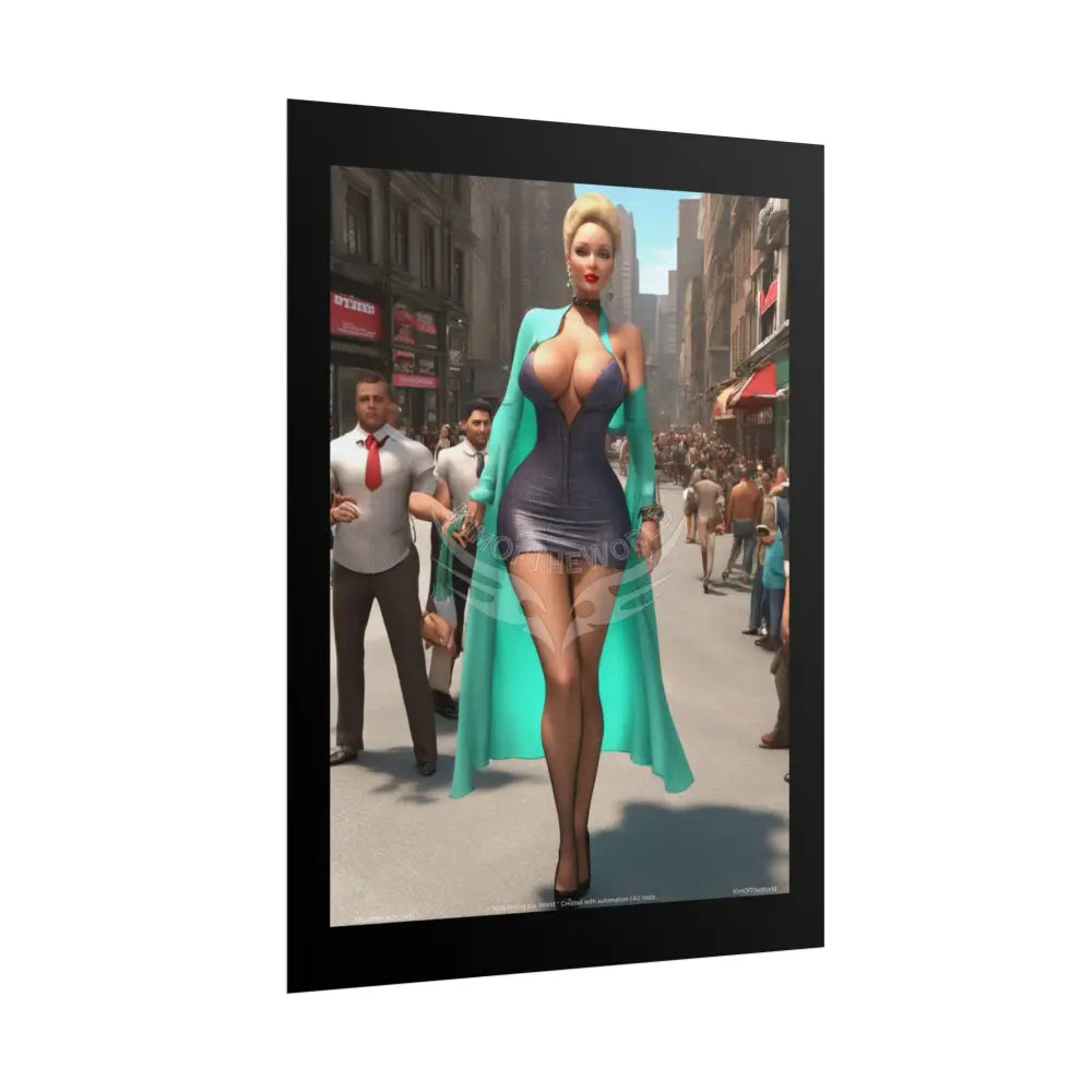 Empowered Women AI Girlfriend Art Prints (Bold Female Characters)— Rolled Poster Set Poster