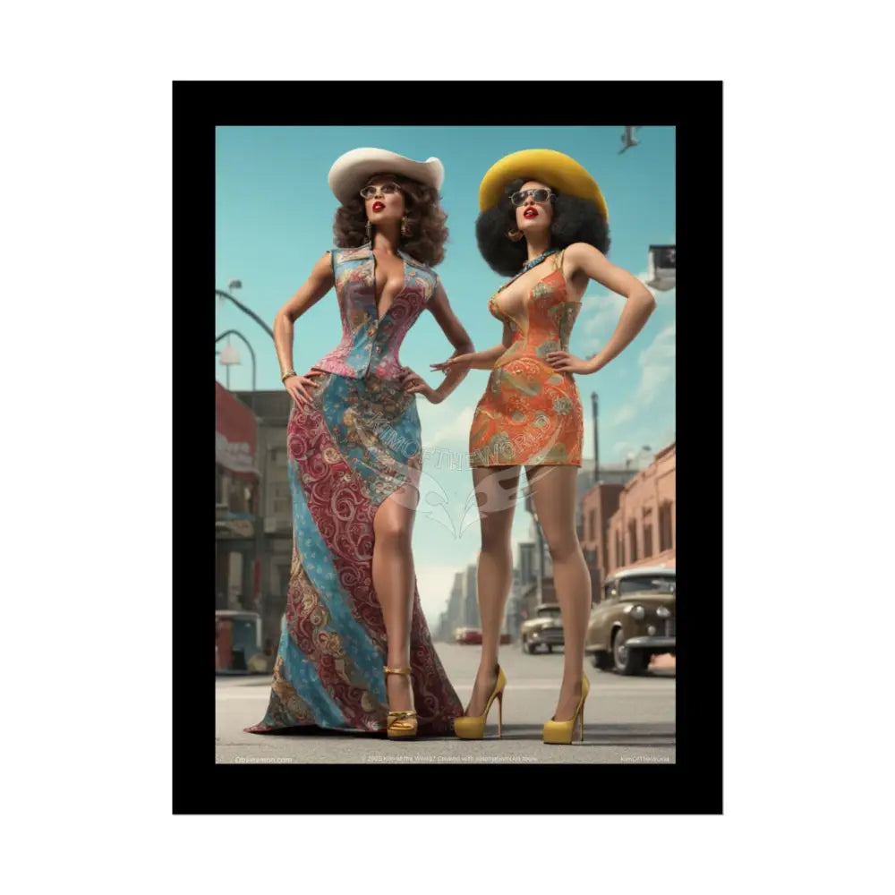 Empowered Women Giantess Giant Fashion Girls Art Prints (Bold Female Characters)— Rolled Poster Set 18″ x 24″