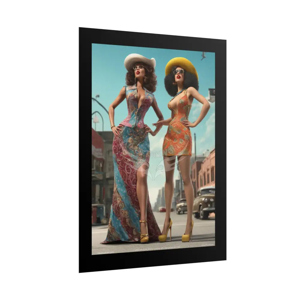 Empowered Women Giantess Giant Fashion Girls Art Prints (Bold Female Characters)— Rolled Poster Set Poster