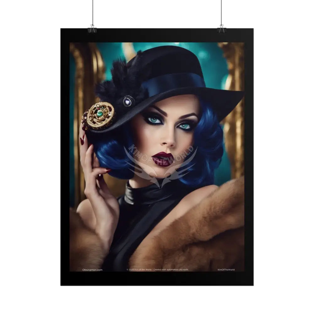 Empowered Women in Beautiful Interior Stairs Art Prints (Bold Female Characters)— Rolled Poster Set Poster