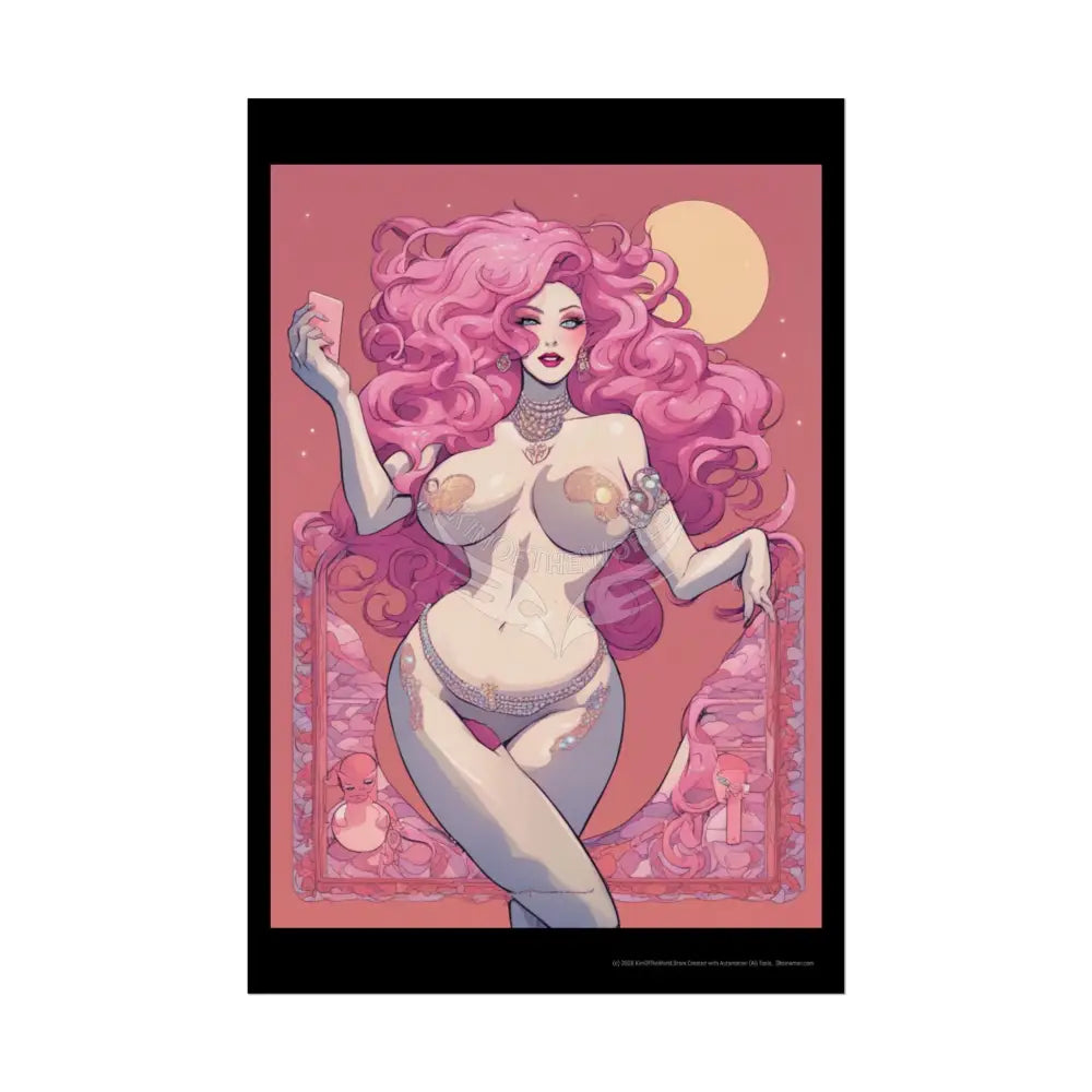 Empowered Women Retro Art Poster — AI Girls Rolled Poster 20″ x 30″ (Vertical) / Semi Glossy Poster