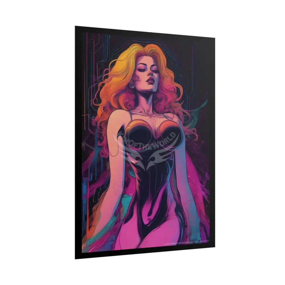 Empowered Women Retro Art Poster — ’Big Beautiful Lady in Her Empowered Energy’ Poster