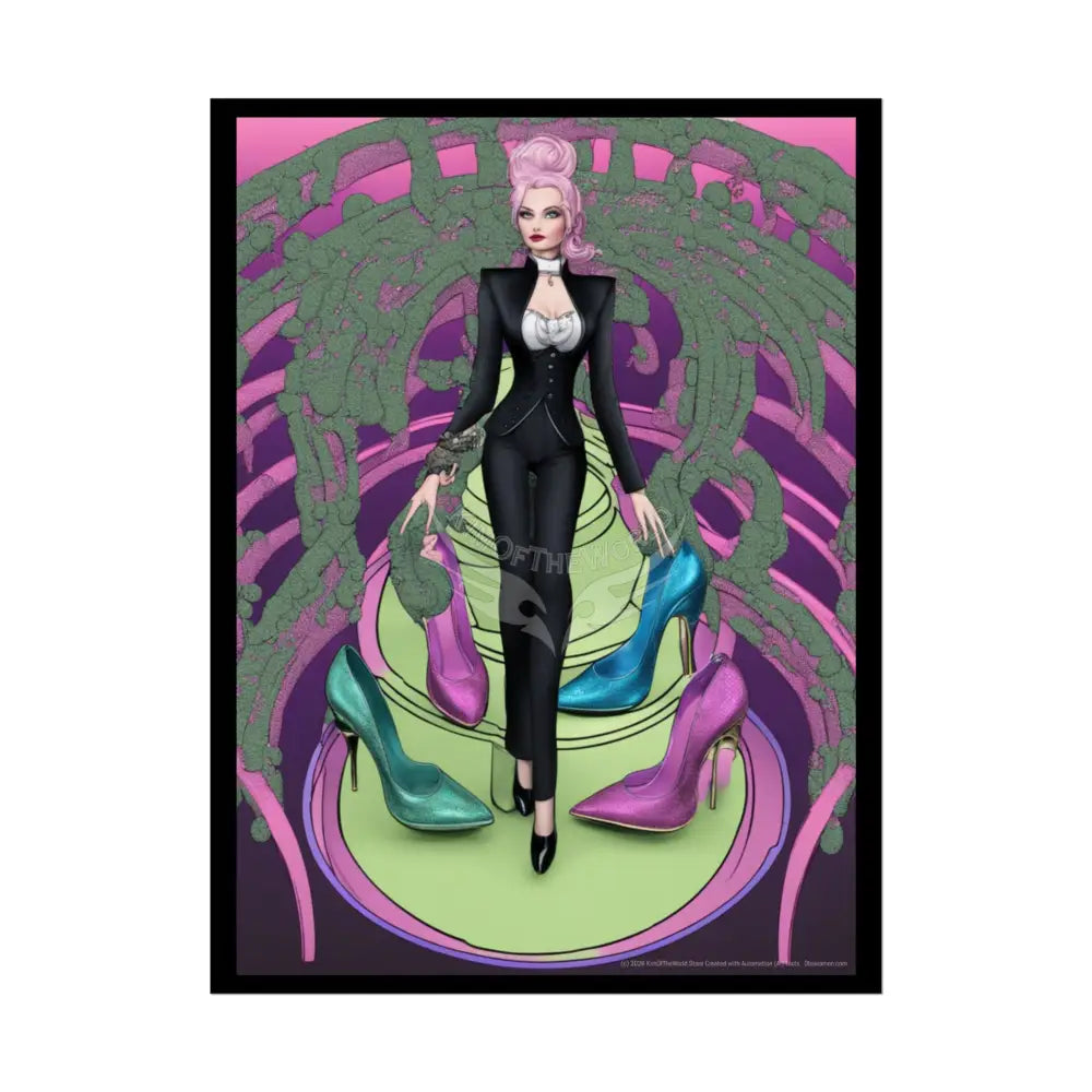 Empowered Women Retro Art Poster — Rolled Poster 18″ x 24″ (Vertical) / Semi Glossy Poster