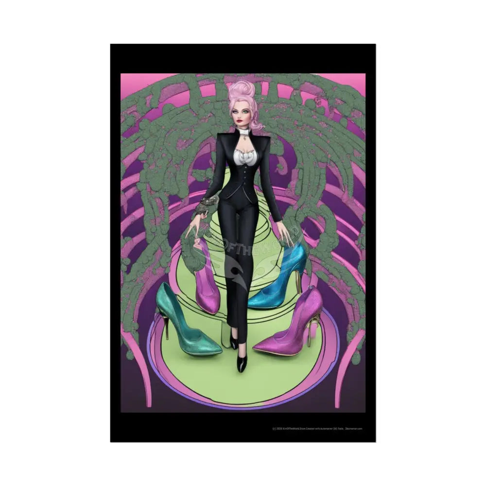 Empowered Women Retro Art Poster — Rolled Poster 20″ x 30″ (Vertical) / Semi Glossy Poster