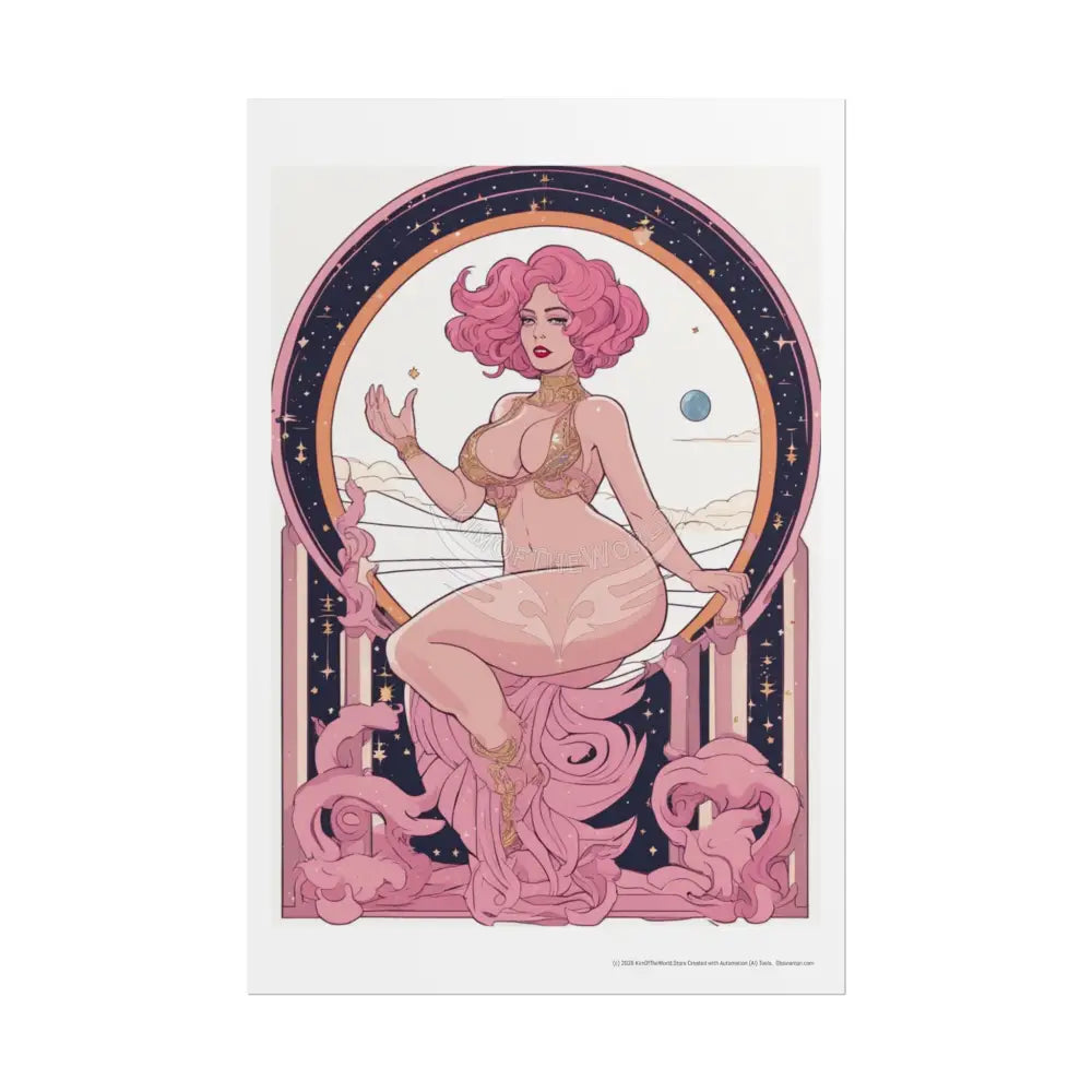 Empowered Women Weird n Pink Retro Art Poster — Rolled Poster 20″ x 30″ (Vertical) / Matte Poster