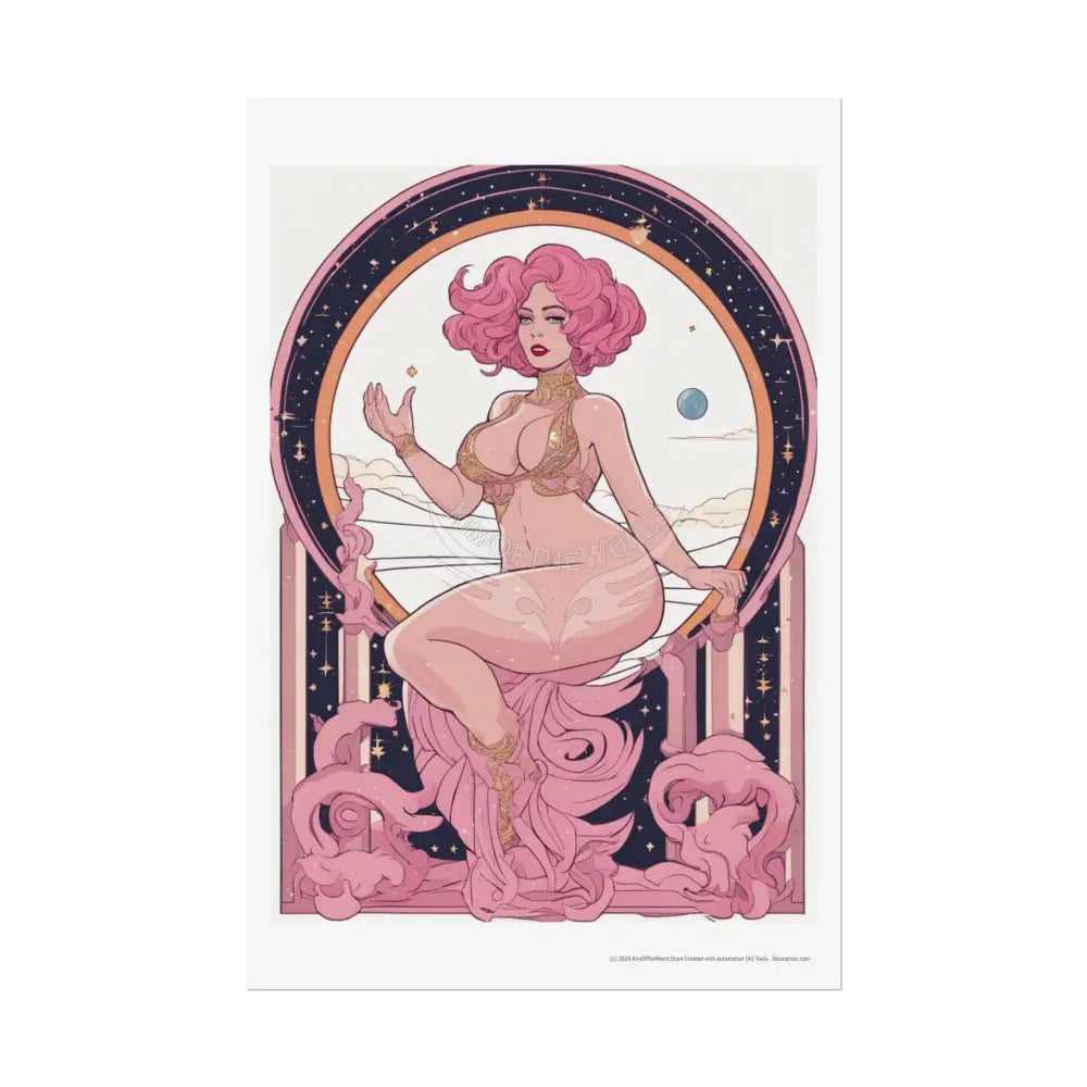 Empowered Women Weird n Pink Retro Art Poster — Rolled Poster 20″ x 30″ (Vertical) / Semi Glossy Poster