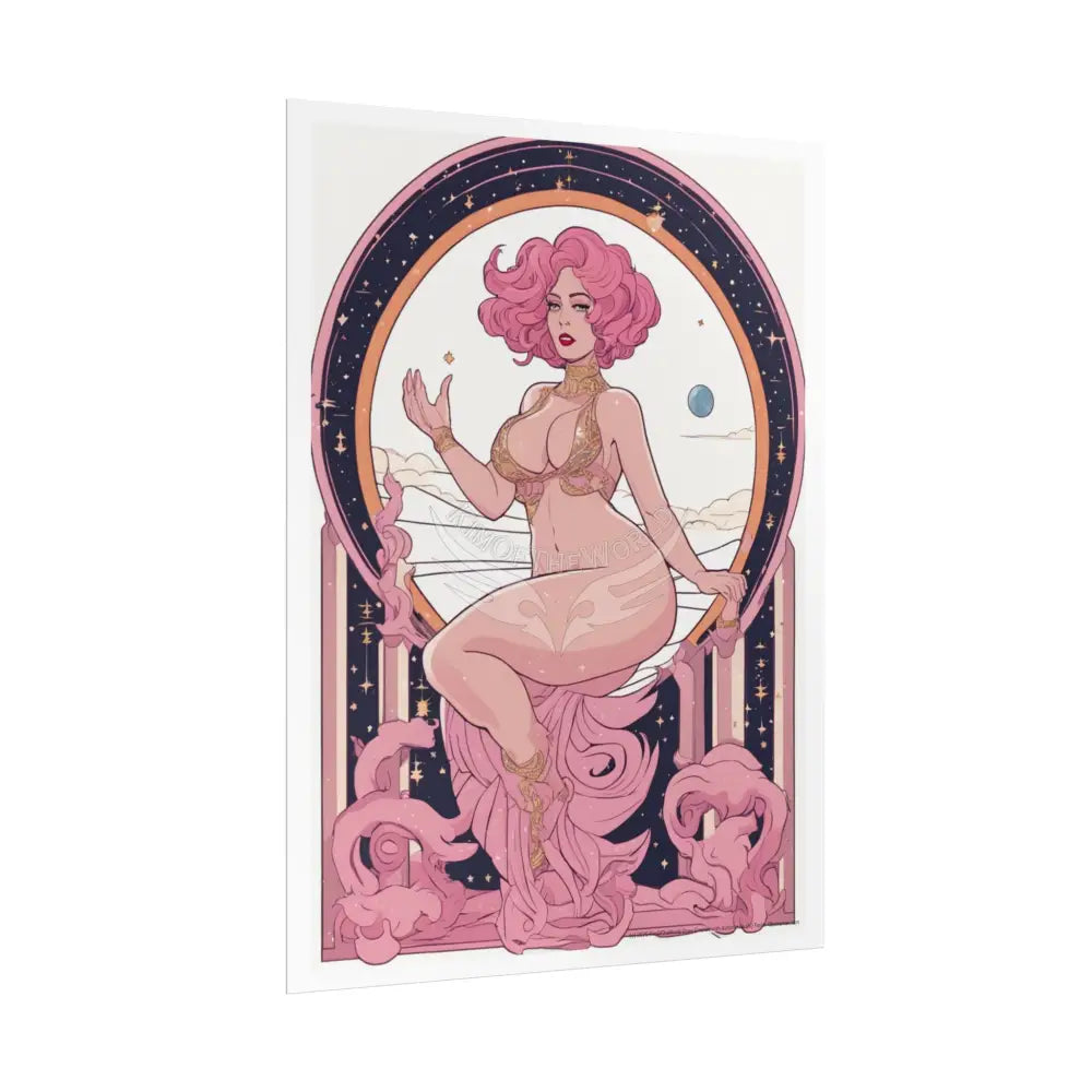 Empowered Women Weird n Pink Retro Art Poster — Rolled Poster Poster