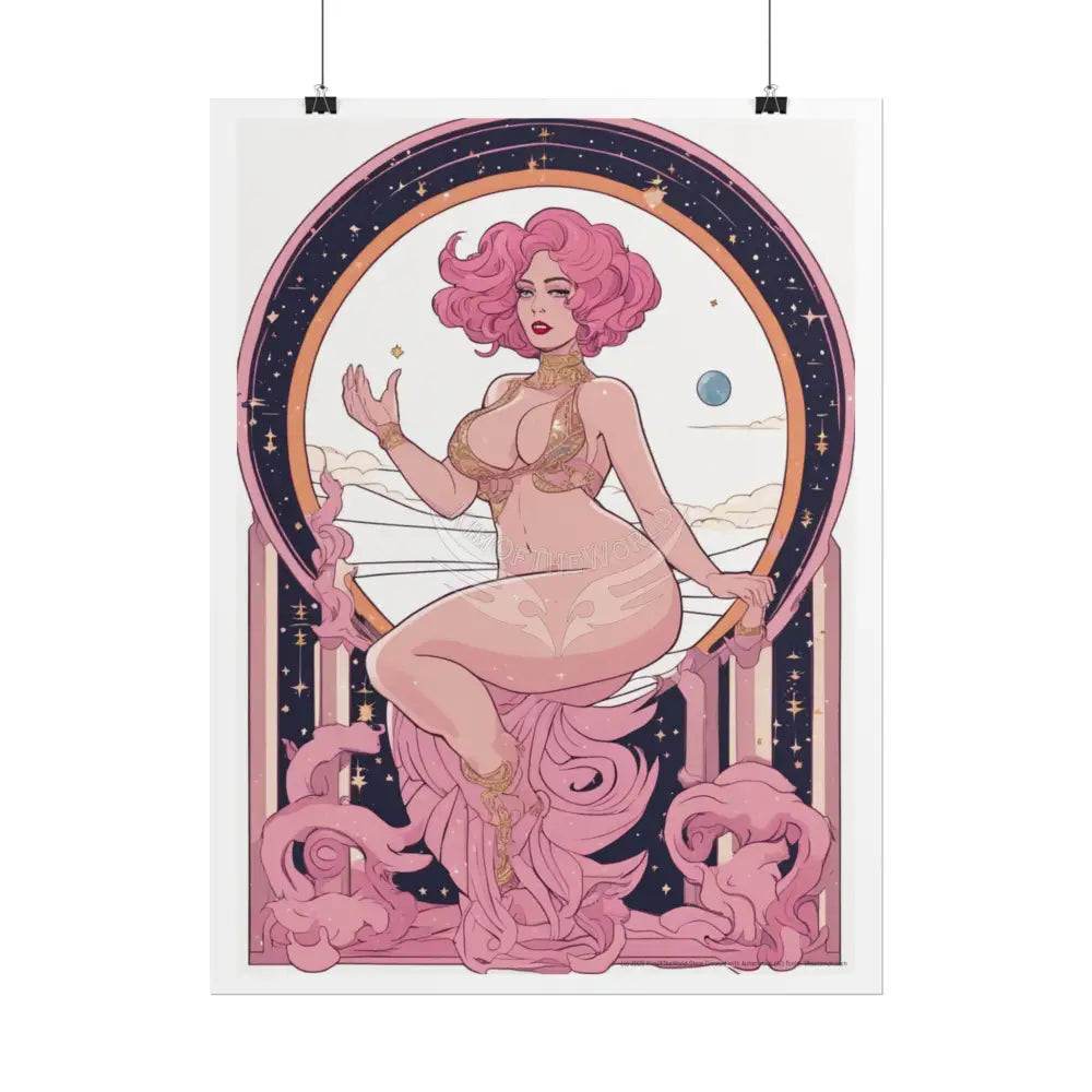 Empowered Women Weird n Pink Retro Art Poster — Rolled Poster Poster