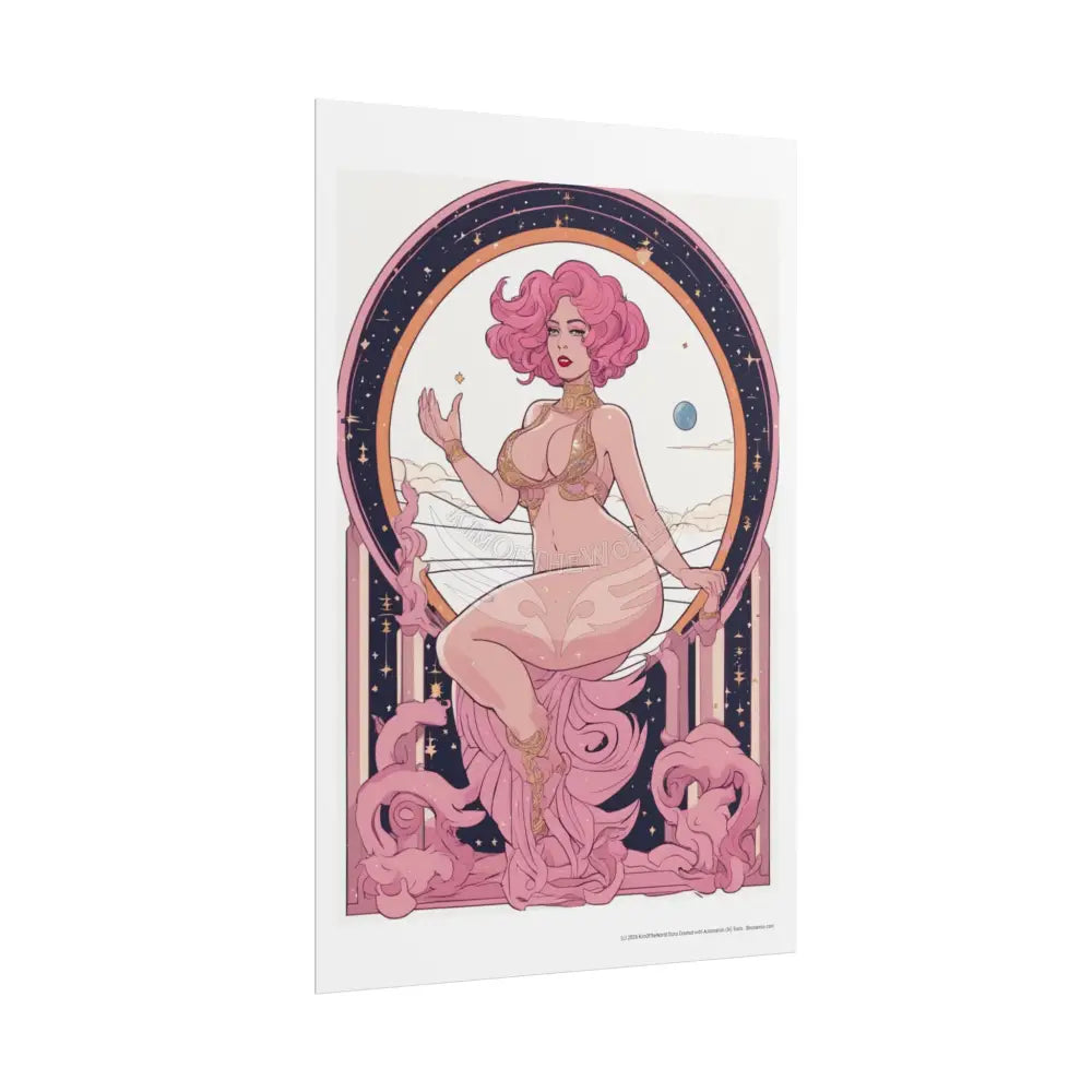 Empowered Women Weird n Pink Retro Art Poster — Rolled Poster Poster