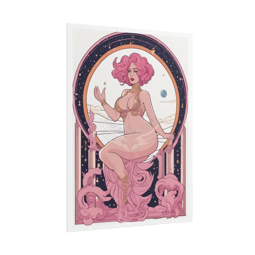 Empowered Women Weird n Pink Retro Art Poster — Rolled Poster Poster
