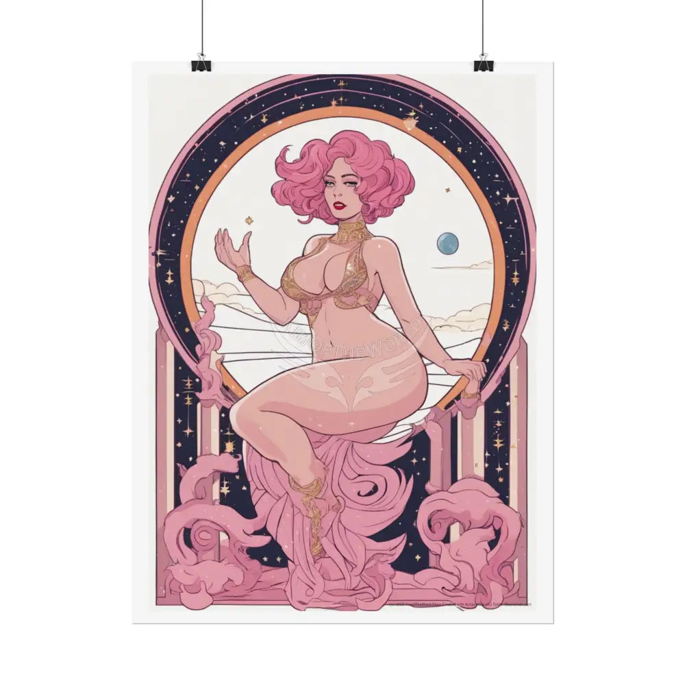 Empowered Women Weird n Pink Retro Art Poster — Rolled Poster Poster