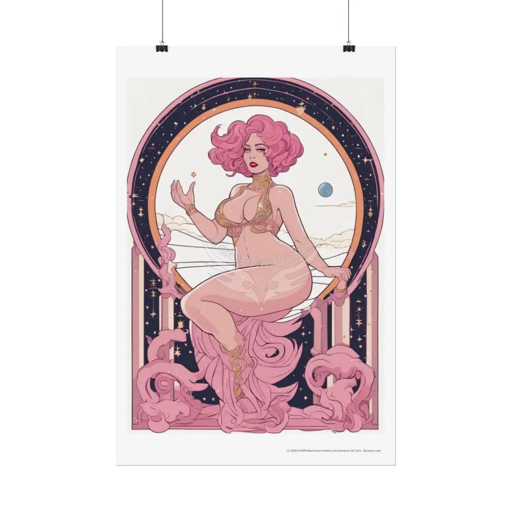 Empowered Women Weird n Pink Retro Art Poster — Rolled Poster Poster