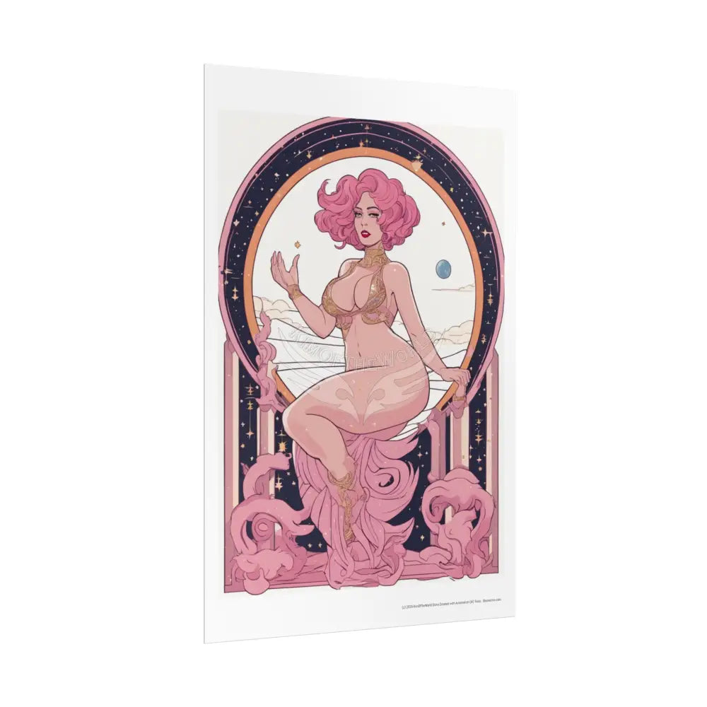 Empowered Women Weird n Pink Retro Art Poster — Rolled Poster Poster